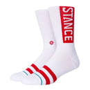 Meia Stance OG Multicolorida Branco/Vermelho