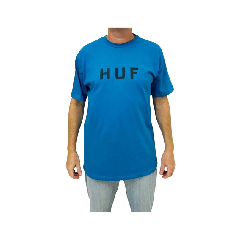 Camiseta Huf Silk Essentials Og Logo Azul Turquesa