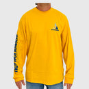 Camiseta HUF Silk Manga Longa Prism Logo Sportif Amarelo