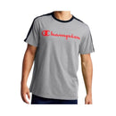 Camiseta Champion Colorblock Script Logo Cinza/Azul