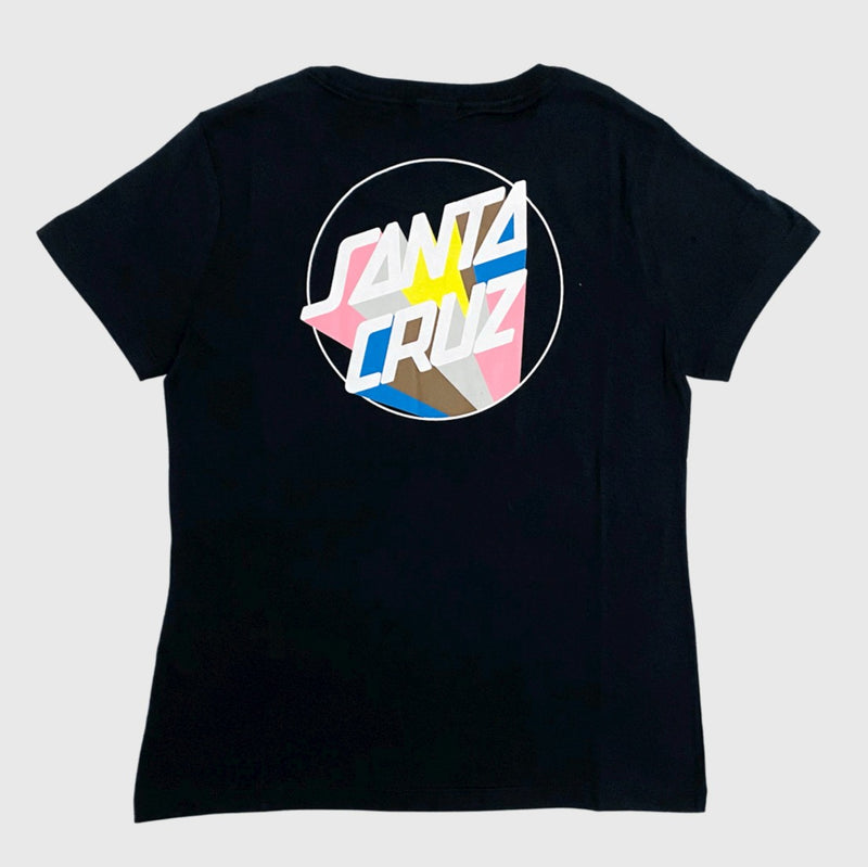Camiseta Santa Cruz Feminina Delta Dot Preta