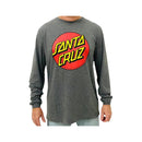 Camiseta Santa Cruz Manga Longa Classic Dot Chumbo Mescla