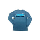 Camisa Manga Longa Primitive Azul Masculina