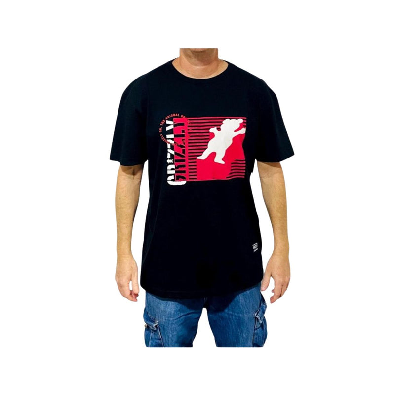 Camiseta Grizzly Lined Up Preto