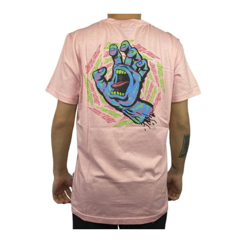 Camiseta Santa Cruz  Spiral Strip Oval Dot Rosa Claro