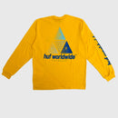 Camiseta HUF Silk Manga Longa Prism Logo Sportif Amarelo
