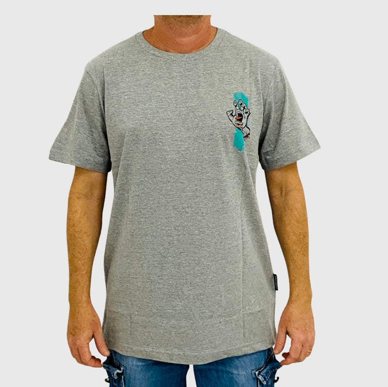Camiseta Santa Cruz Split Strip Hand Cinza