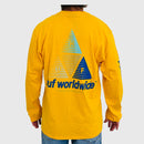 Camiseta HUF Silk Manga Longa Prism Logo Sportif Amarelo