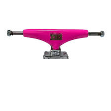 Truck Stick Skate Semi Pro 139mm Alumínio Rosa Logo Dourado