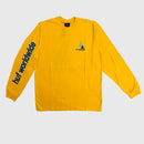 Camiseta HUF Silk Manga Longa Prism Logo Sportif Amarelo