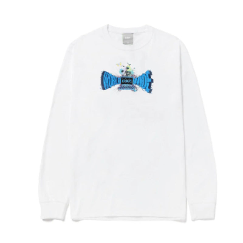 Camiseta Huf Manga Longa Off-Line Branco