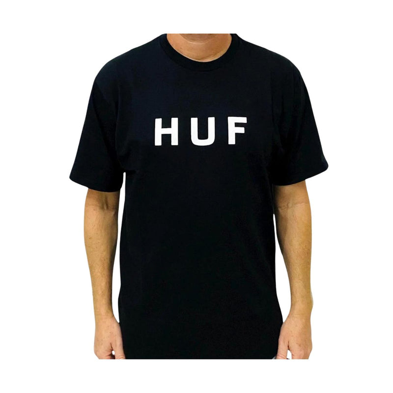 Camiseta Huf Silk Essentials Og Logo Preta Masculina