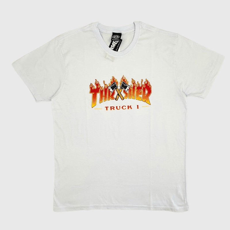 Camiseta Thrasher Truck 1 Logo Branco