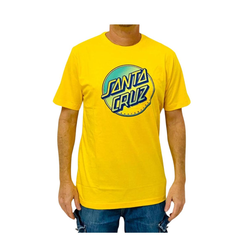 Camiseta Santa Cruz Contra Dot Amarelo