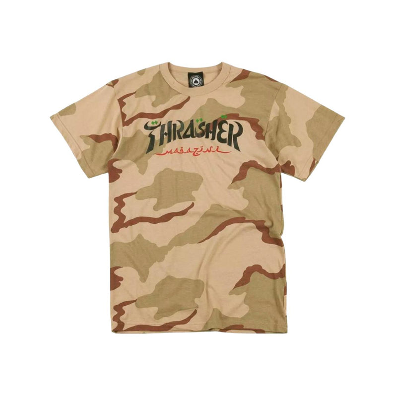Camiseta Thrasher Especial Calligraphy Marrom