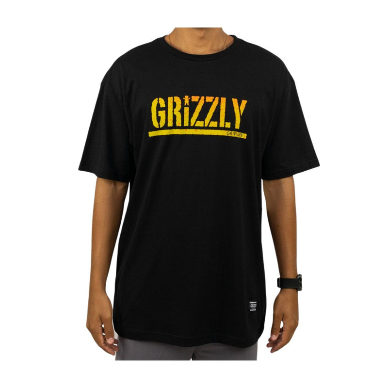 Camiseta Grizzly Stamp Fadeway Preta