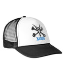 Boné Powell Peralta Rat Bones Trucker Cap - White/Black